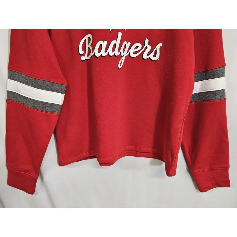 Wisconsin Badgers Box Seat Clothing Co Red Pullover Sweatshirt Size Large NWT